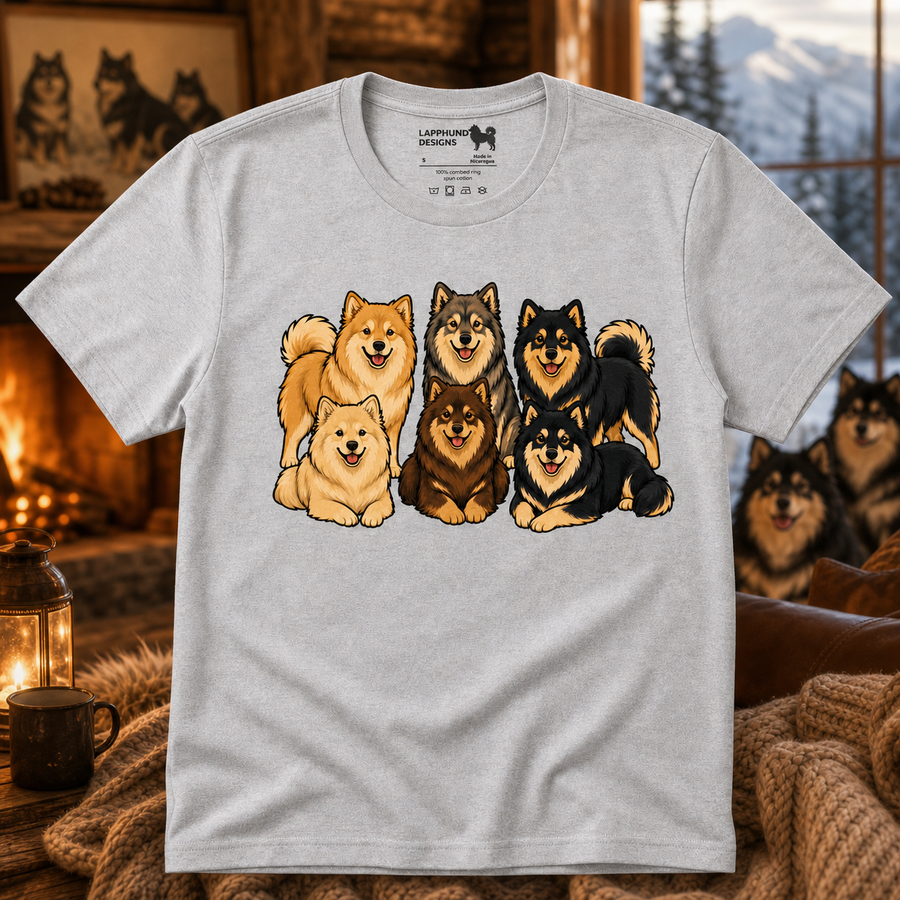 Finnish Lapphund The Whole Pack T-Shirt Finnish Lapphund t-shirt
