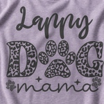 Lappy Dog Mama Finnish Lapphund T-Shirt - Proud Lapphund Mom Apparel design close-up on a Finnish Lapphund t-shirt