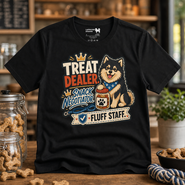 Finnish Lapphund Treat Dealer T-Shirt Finnish Lapphund t-shirt