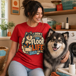 Finnish Lapphund Floof Life T-Shirt Finnish Lapphund t-shirt worn, lifestyle photo