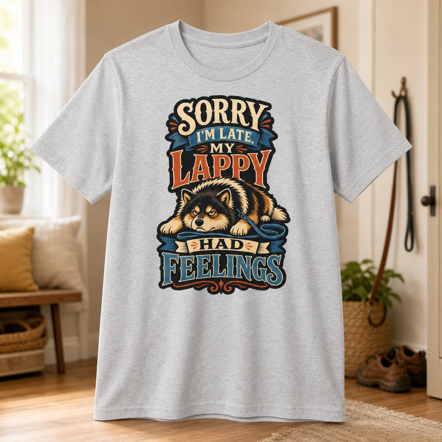 Finnish Lapphund My Lappy Had Feelings T-Shirt Finnish Lapphund t-shirt