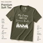 Bella+Canvas 3001 size and fit guide for the My Lappy Takes the Scenic Route T-Shirt – Adventure with Your Lapphund Finnish Lapphund t-shirt