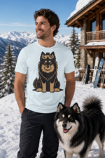 Finnish Lapphund Summit Goggles T-Shirt Finnish Lapphund t-shirt worn, lifestyle photo
