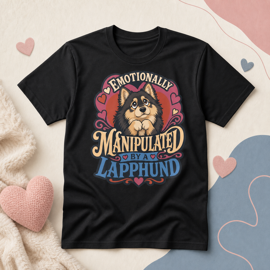 Finnish Lapphund Emotionally Manipulated T-Shirt Finnish Lapphund t-shirt