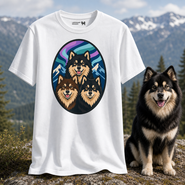 Finnish Lapphund Aurora Trio T-Shirt Finnish Lapphund t-shirt