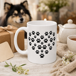 Finnish Lapphund Mug Paw Print Heart Dog Lover Gift Finnish Lapphund mug as a gift