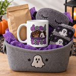Finnish Lapphund Dead Tired Halloween Mug Finnish Lapphund mug in a Halloween gift basket