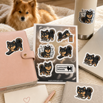 Finnish Lapphund Mischief Moments Sticker Sheet – Playful Trouble, Zoomies & Puppy Antics Finnish Lapphund stickers applied in real use