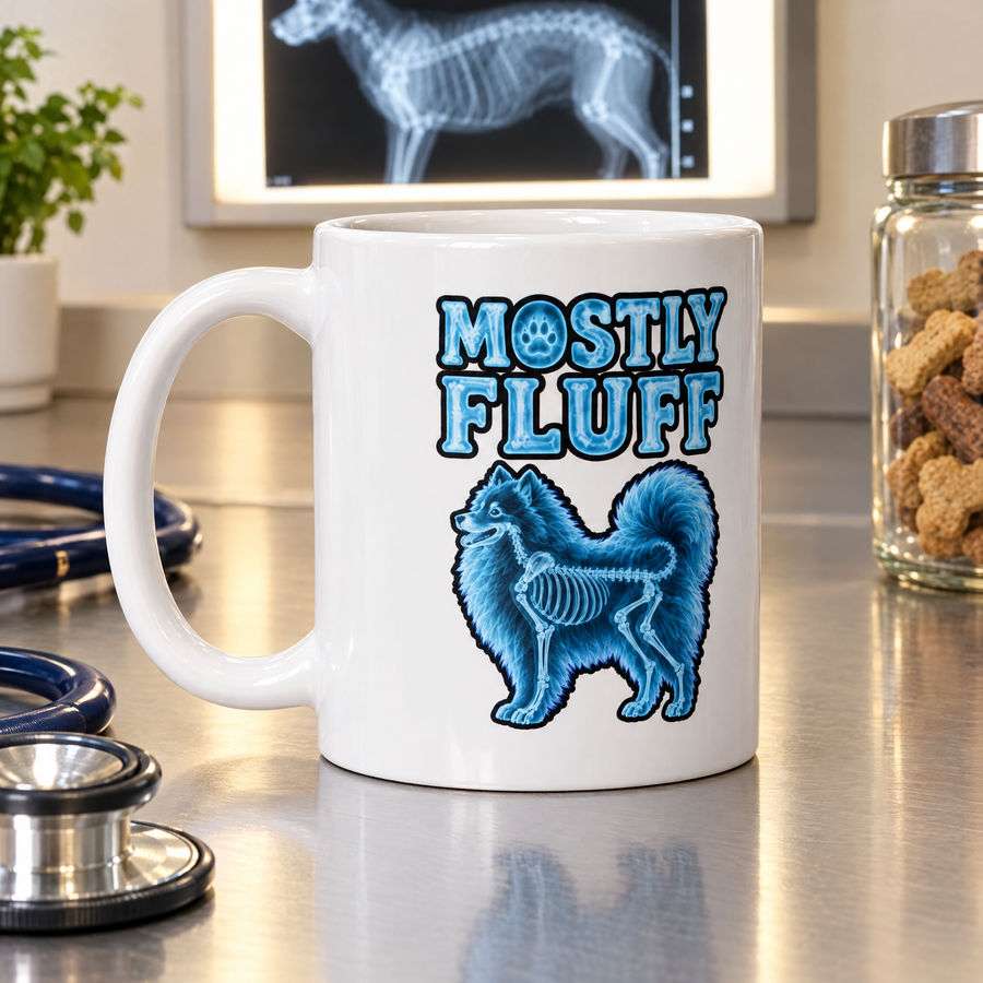Finnish Lapphund Mostly Fluff Halloween Mug Finnish Lapphund ceramic mug