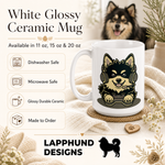 Care and product info for the Finnish Lapphund Mug Gamer Dog Headset Nordic Pet Gift Finnish Lapphund mug