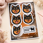 Finnish Lapphund Happy Faces Sticker Sheet – Tongue-Out Smiles & Playful Joy Finnish Lapphund t-shirt worn, lifestyle photo