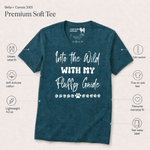 Bella+Canvas 3001 size and fit guide for the Into the Wild with My Fluffy Guide Finnish Lapphund T-Shirt Finnish Lapphund t-shirt