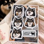 Individual peel detail of the Finnish Lapphund Cheeky Expressions Sticker Sheet – Sassy Smiles, Attitude & Playful Faces Finnish Lapphund sticker sheet