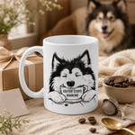 Finnish Lapphund Mug Coffee Stops Barking Nordic Dog Gift Finnish Lapphund mug as a gift