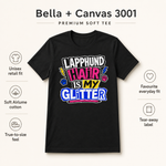 Bella+Canvas 3001 size and fit guide for the Finnish Lapphund Hair Is My Glitter T-Shirt Finnish Lapphund t-shirt