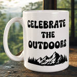 Glossy print detail on the Finnish Lapphund Mug Celebrate Outdoors Nordic Dog Gift Finnish Lapphund mug