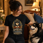 Finnish Lapphund Accurately Worshipped T-Shirt Finnish Lapphund t-shirt worn, lifestyle photo