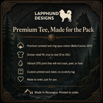 Bella+Canvas 3001 size and fit guide for the Finnish Lapphund Viking Warrior Runestone T-Shirt Finnish Lapphund t-shirt
