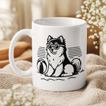 Finnish Lapphund Mug Beach Shades Nordic Dog Vacation Gift Finnish Lapphund ceramic mug