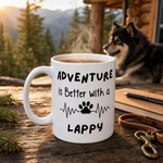 Finnish Lapphund Mug Adventure Better Lappy Dog Lover Gift Finnish Lapphund mug in use