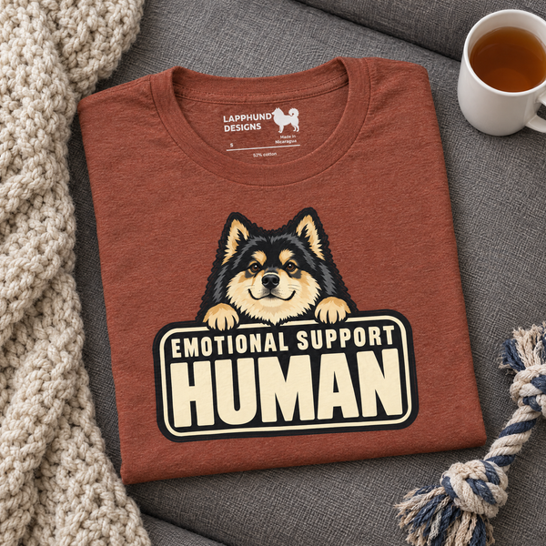 Finnish Lapphund Emotional Support Human T-Shirt Finnish Lapphund t-shirt