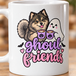 Printed design close-up on the Finnish Lapphund Ghoulfriends Halloween Mug Finnish Lapphund mug