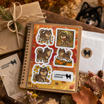 Finnish Lapphund Autumn Harvest Sticker Sheet – Fall Leaves, Pumpkins & Cozy Trails Finnish Lapphund sticker sheet as a gift