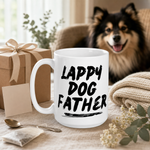 Lappy Dog Father Mug – Bold Typography for Proud Lapphund Dads Finnish Lapphund mug as a gift