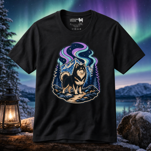 Finnish Lapphund Aurora Nights T-Shirt Finnish Lapphund t-shirt