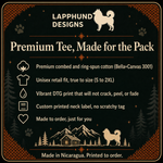 Bella+Canvas 3001 size and fit guide for the Finnish Lapphund The Lappy Lean Is Real T-Shirt Finnish Lapphund t-shirt