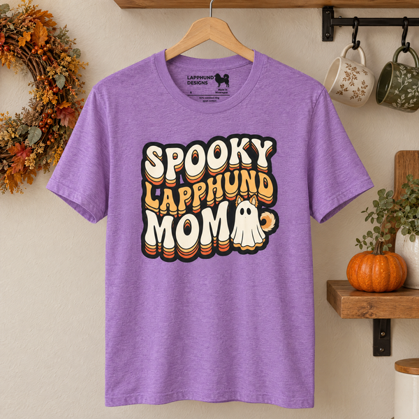 Spooky Lapphund Mom Halloween T-Shirt Finnish Lapphund t-shirt