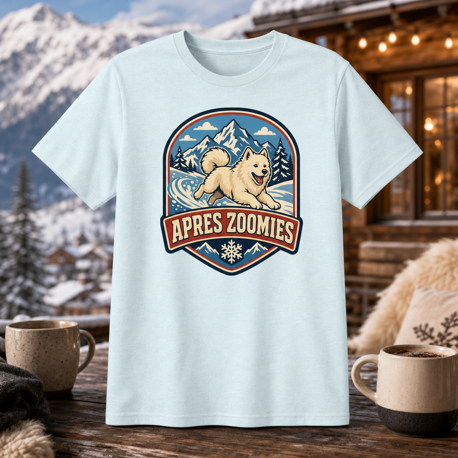 Finnish Lapphund Apres Zoomies T-Shirt Finnish Lapphund t-shirt