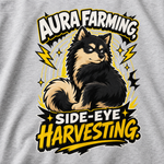Finnish Lapphund Aura Farming T-Shirt design close-up on a Finnish Lapphund t-shirt