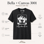 Bella+Canvas 3001 size and fit guide for the Mountain View Finnish Lapphund T-Shirt - Scenic Nature Design Finnish Lapphund t-shirt