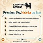Bella+Canvas 3001 size and fit guide for the Finnish Lapphund Floof Life T-Shirt Finnish Lapphund t-shirt