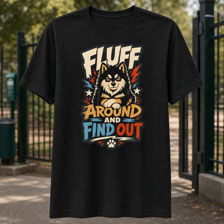 Finnish Lapphund Fluff Around And Find Out T-Shirt Finnish Lapphund t-shirt