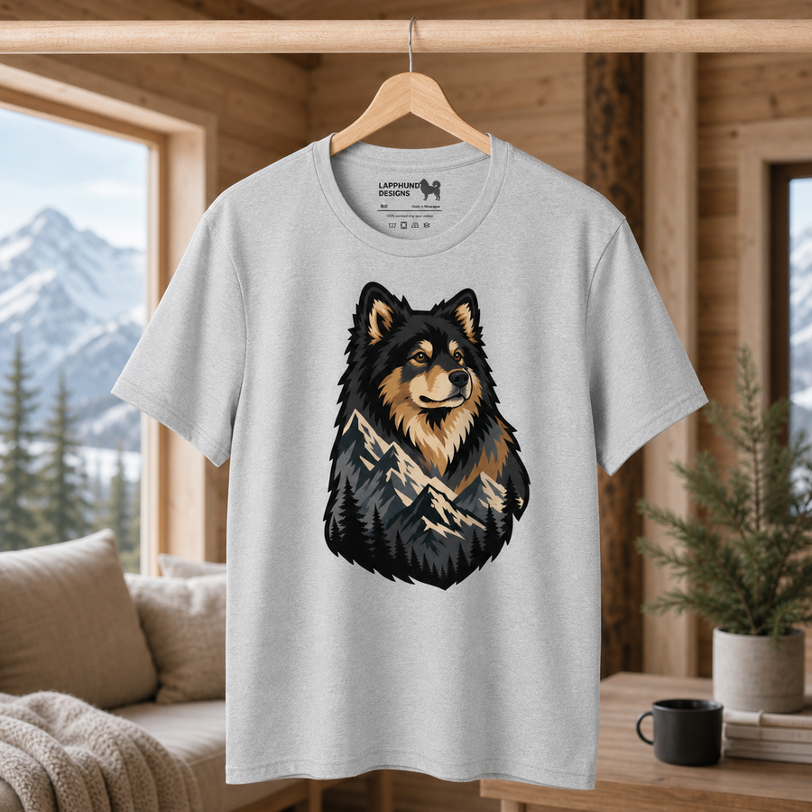 Finnish Lapphund Mountain Spirit T-Shirt Finnish Lapphund t-shirt