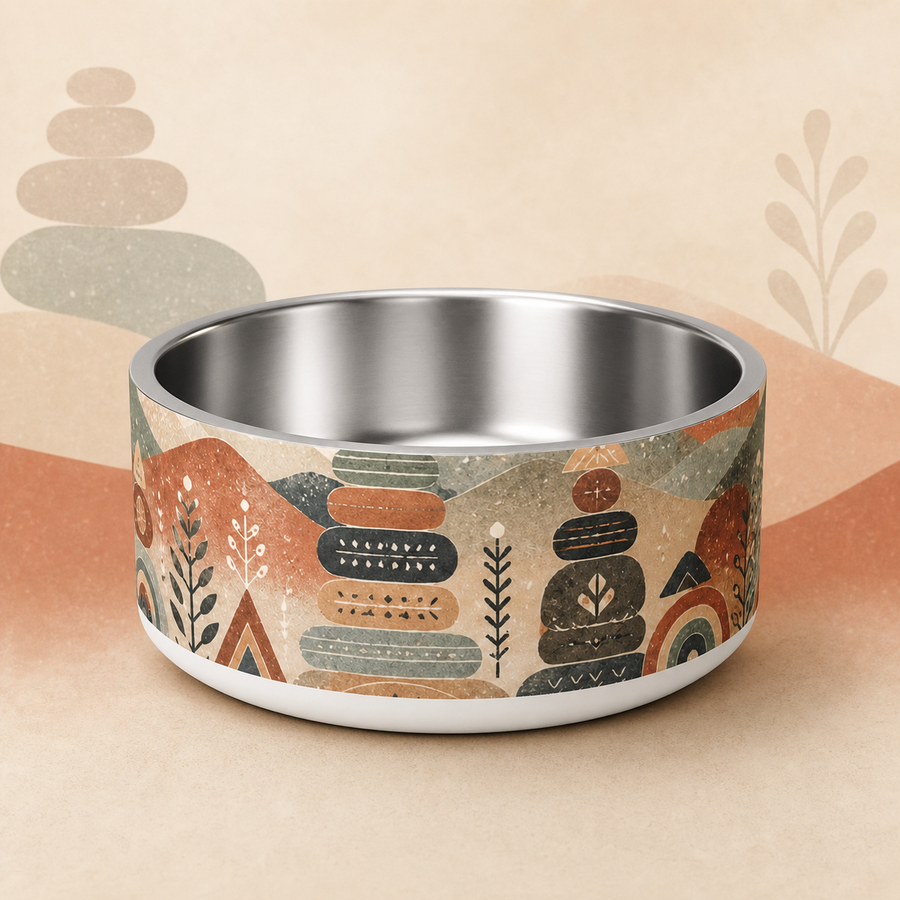 Terracotta Trail Marker Finnish Lapphund 32oz dog bowl