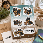 Finnish Lapphund Nordic Wildlife Sticker Sheet – Reindeer & Winter Forest Encounters Finnish Lapphund sticker sheet as a gift