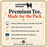 Bella+Canvas 3001 size and fit guide for the Finnish Lapphund Treat Dealer T-Shirt Finnish Lapphund t-shirt
