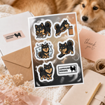 Finnish Lapphund Mischief Moments Sticker Sheet – Playful Trouble, Zoomies & Puppy Antics Finnish Lapphund sticker sheet as a gift