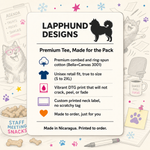 Bella+Canvas 3001 size and fit guide for the Finnish Lapphund Staff Meeting Snacks T-Shirt Finnish Lapphund t-shirt
