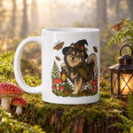 Finnish Lapphund Forest Familiar Halloween Mug Finnish Lapphund ceramic mug