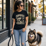 Finnish Lapphund Furiously Fluffy T-Shirt Finnish Lapphund t-shirt worn, lifestyle photo