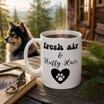 Finnish Lapphund Mug Fresh Air Fluffy Hair Nordic Gift Finnish Lapphund mug in use