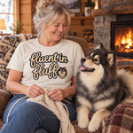 Finnish Lapphund Fluent in Fluff T-Shirt Finnish Lapphund t-shirt worn, lifestyle photo