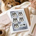 Finnish Lapphund Gentle Smiles Sticker Sheet – Soft Puppy Faces & Sweet Everyday Expressions Finnish Lapphund sticker sheet as a gift