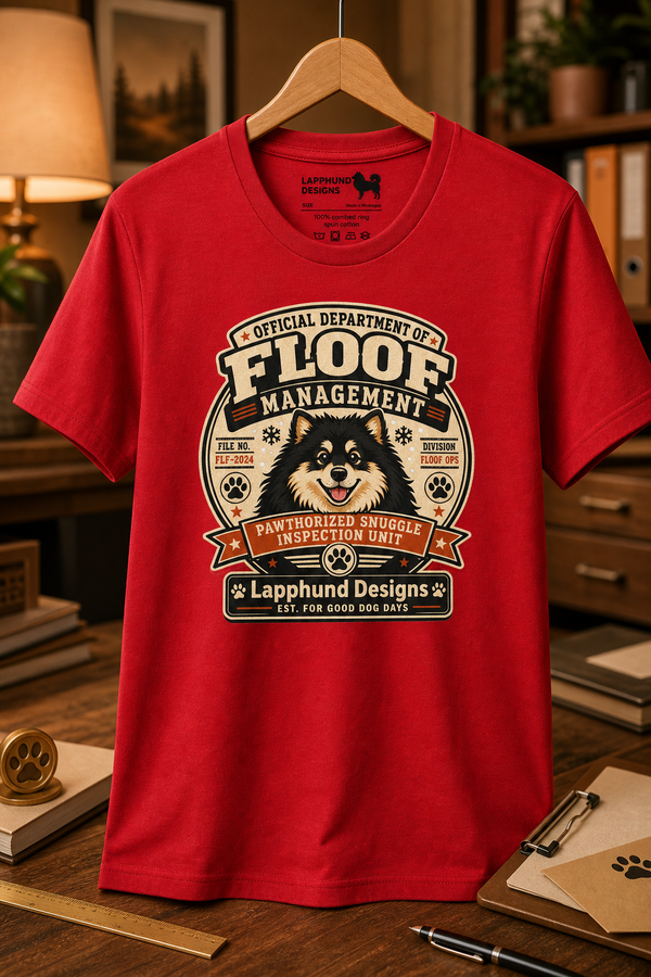 Finnish Lapphund Floof Management T-Shirt Finnish Lapphund t-shirt