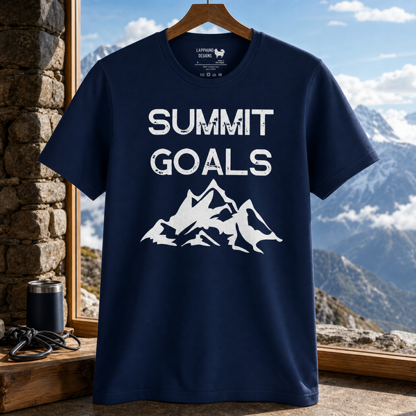 Summit Goals Mountain Adventure T-Shirt - Finnish Lapphund Hiking Tee Finnish Lapphund t-shirt