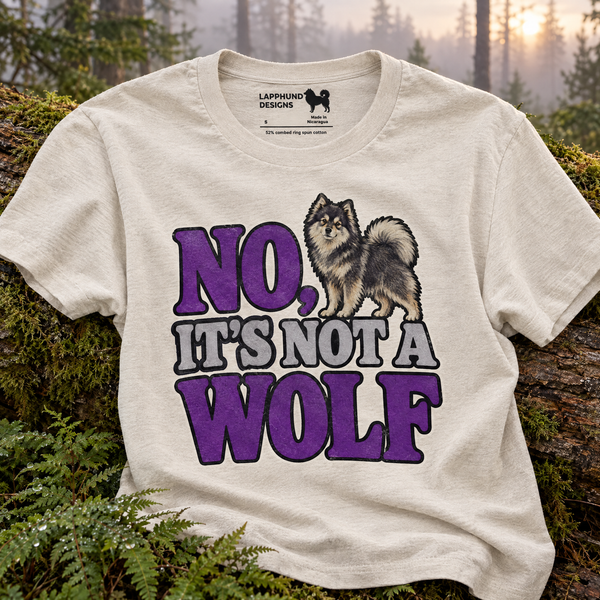 Finnish Lapphund No, It's Not a Wolf T-Shirt Finnish Lapphund t-shirt